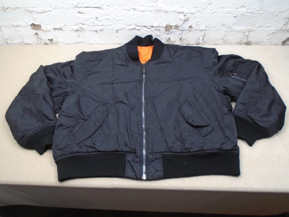 VTG Spiewak & Sons Flyers Intermediate Flight Jacket MA1 XXL Black Pilot